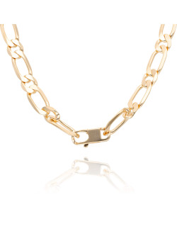 Chaîne AÉLYS en Plaqué Or Maille Alternée 1/1 - Largeur 7 mm - AE-C50014