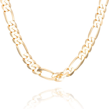 Chaîne AÉLYS en Plaqué Or Maille Alternée 1/3 - Largeur 7 mm - AE-C50017