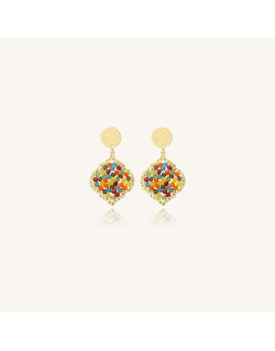 Boucles d'oreilles MINI DIAMANTE - SANTIBE Multicolore