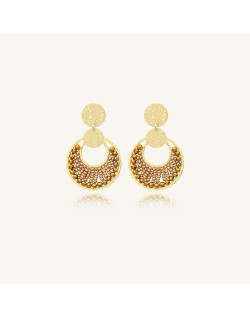 Boucles d'oreilles MINI LUNA - SANTIBE Champagne