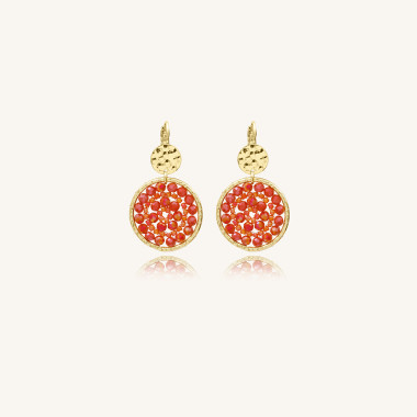 Boucles d'oreilles PARADIS - SANTIBE Corail