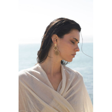 Boucles d'oreilles SANTIAGO - SANTIBE Champagne