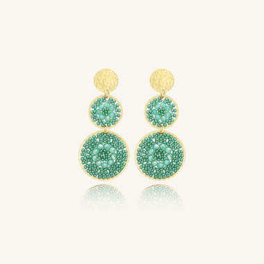 Boucles d'oreilles SANTIAGO - SANTIBE Vert d'eau