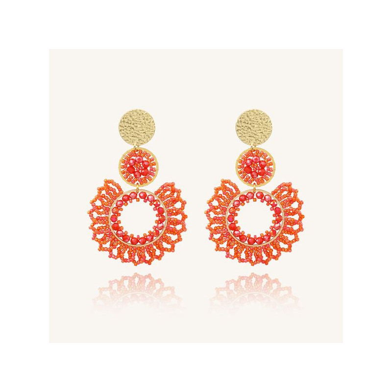 Boucles d'oreilles TANGO - SANTIBE Corail