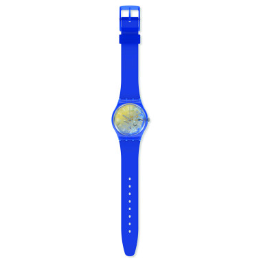 Montre SWATCH - YELLOW DISCO FEVER Unisex Bracelet Bleu - GN278