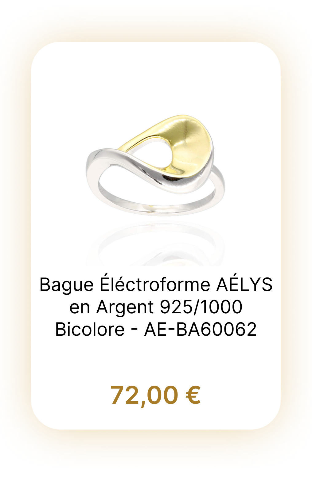 Bague Éléctroforme AÉLYS en Argent 925/1000 Bicolore