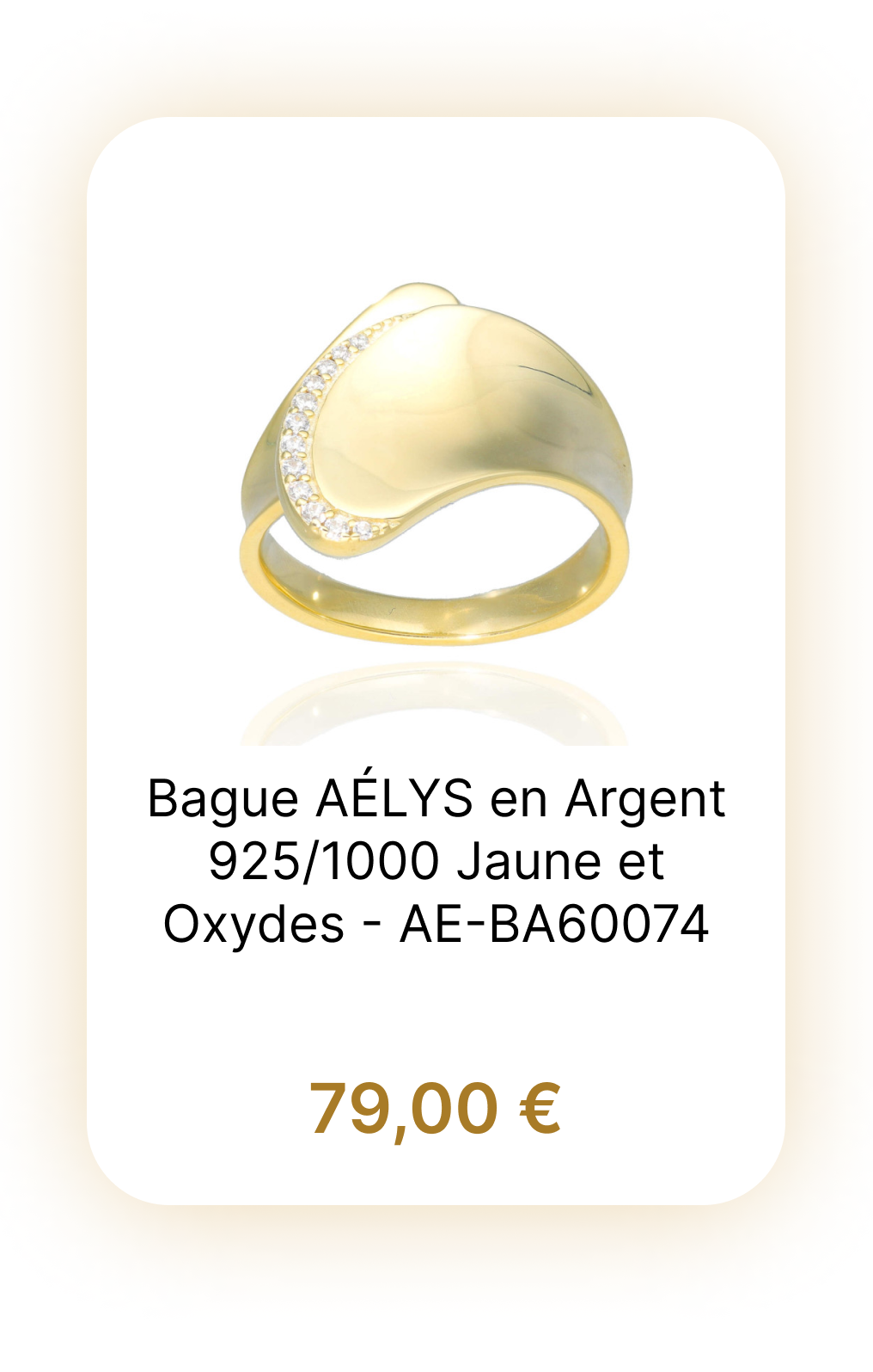 Bague AÉLYS en Argent 925/1000 Jaune et Oxydes