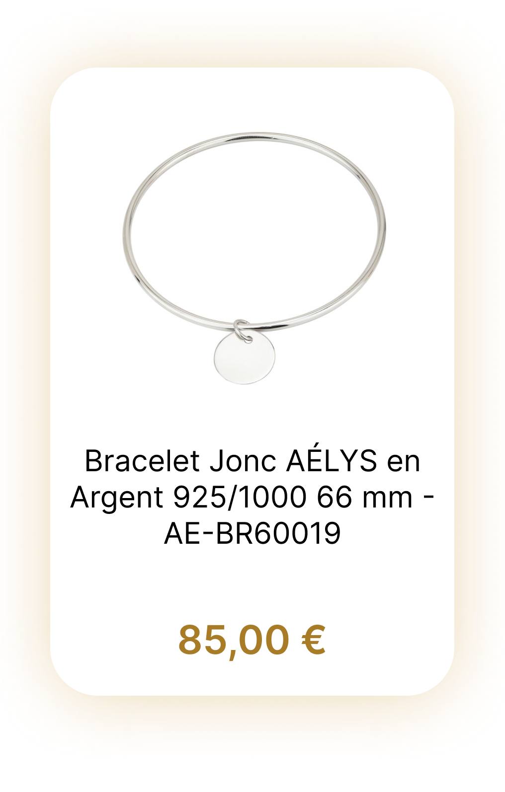 Bracelet Jonc AÉLYS en Argent 925/1000 66 mm