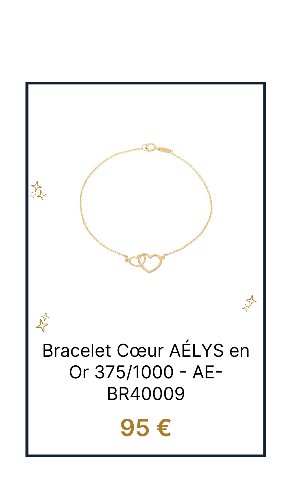 Bracelet coeur AÉLYS en Or AE-BR40009