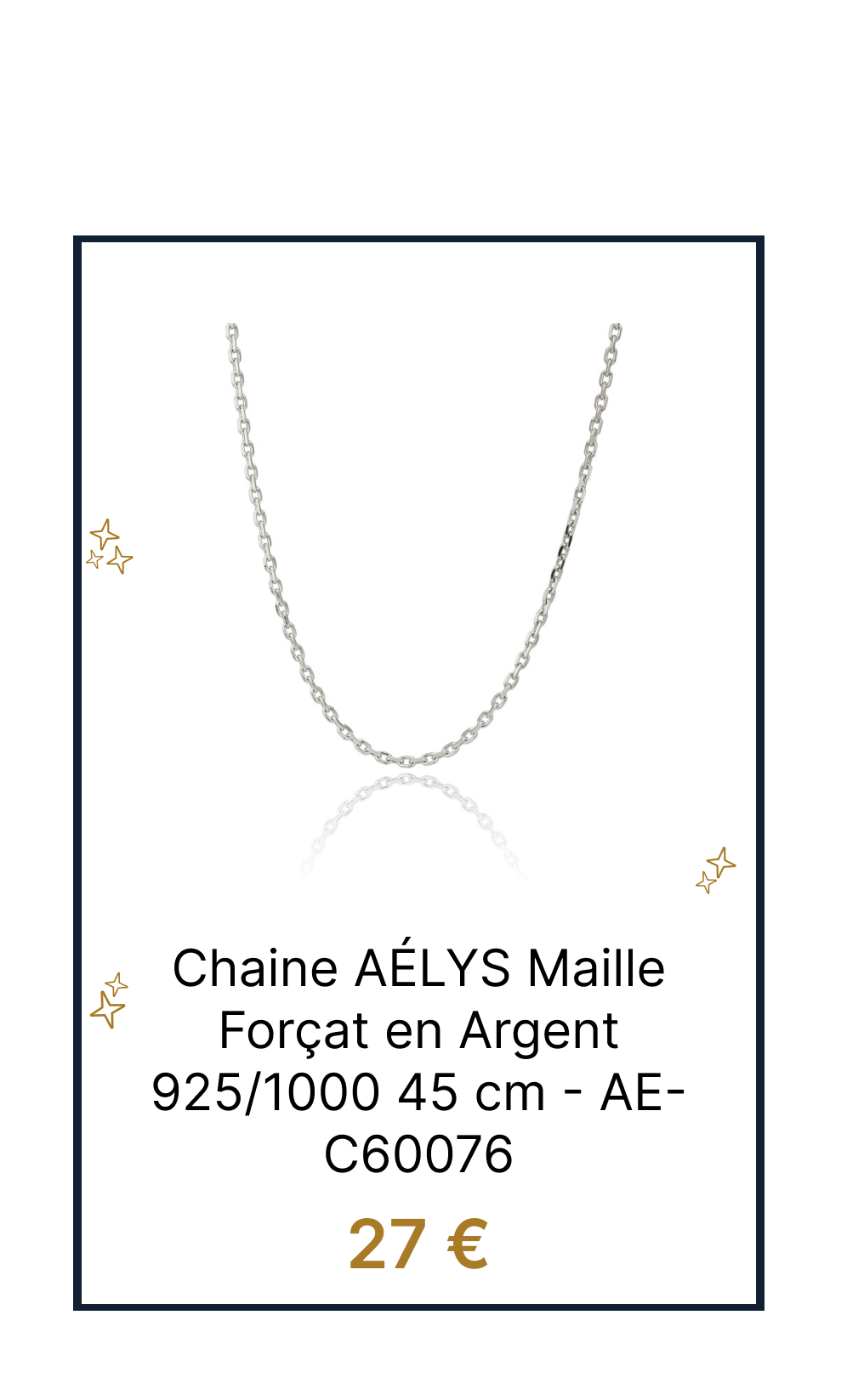 Chaine AÉLYS Maille Forçat en Argent 925/1000 45 cm - AE-C60076