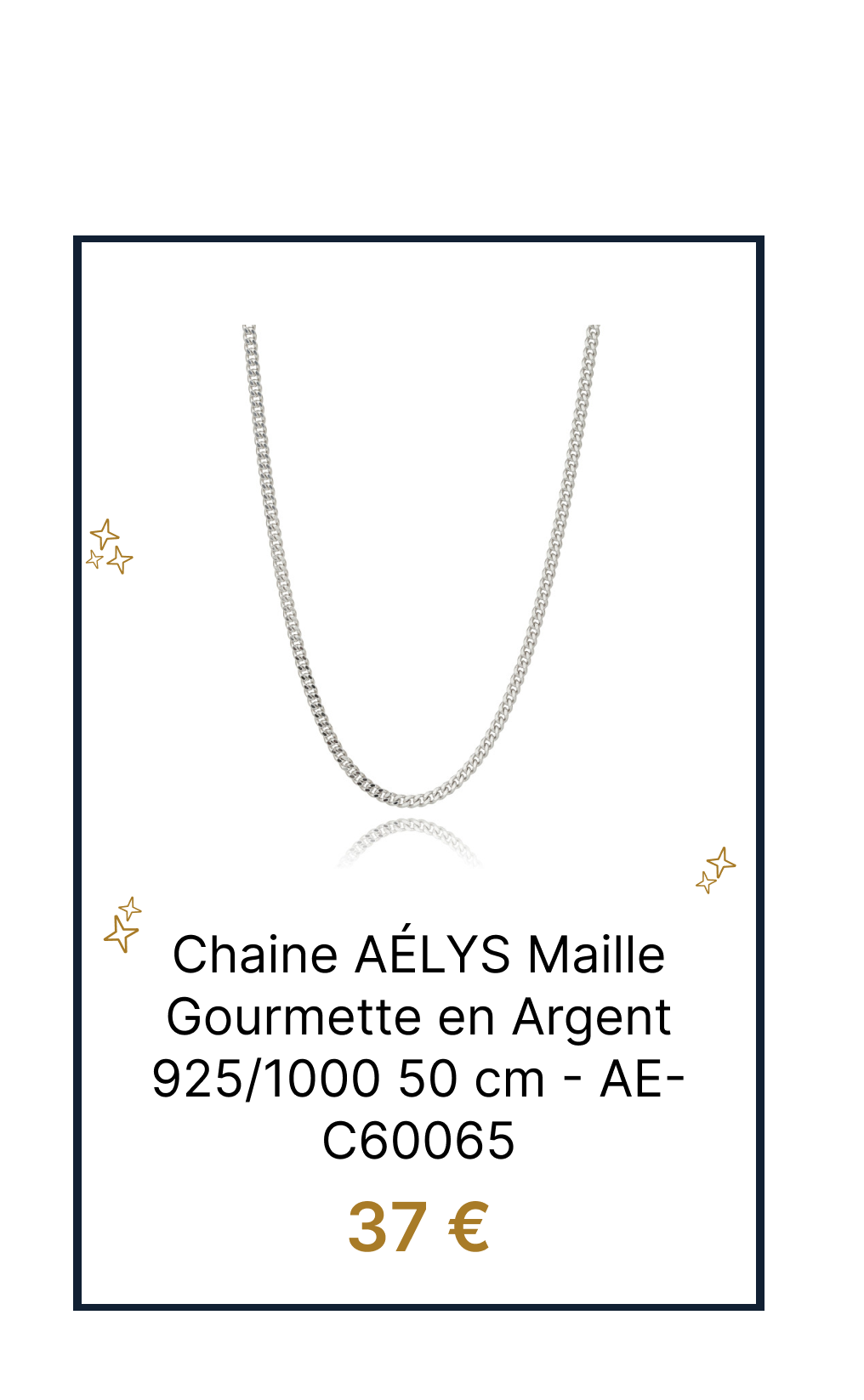 Chaine AÉLYS Maille Gourmette en Argent 925/1000 50 cm - AE-C60065