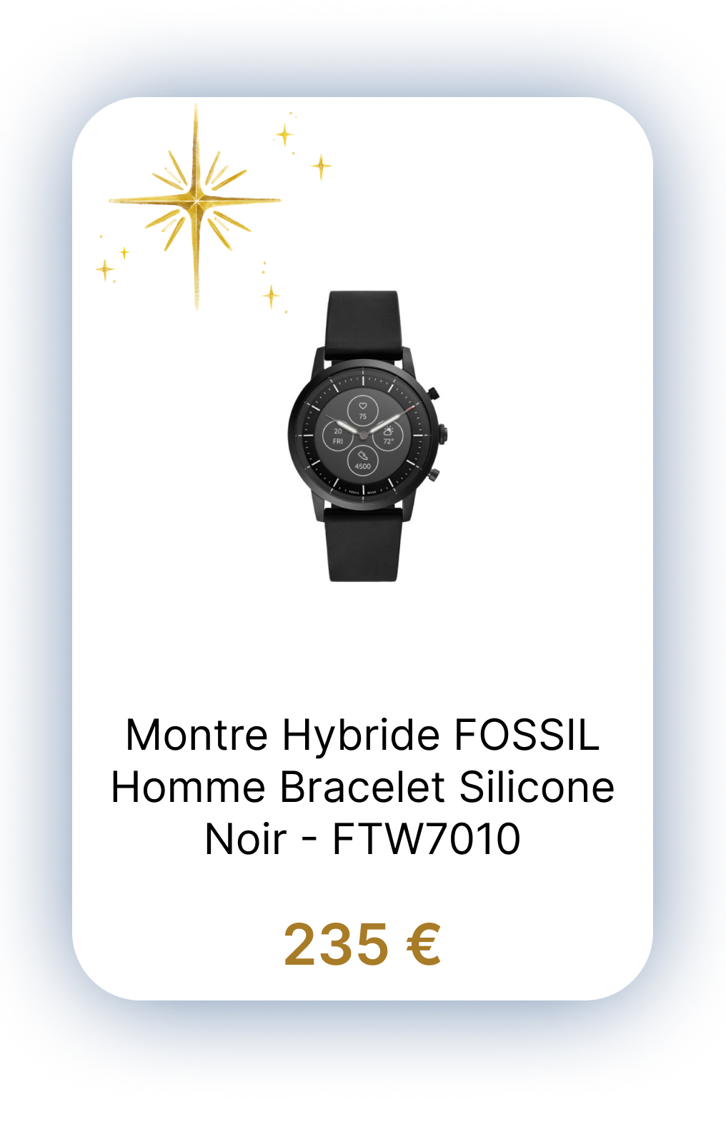 Montre Hybride FOSSIL Homme Bracelet Silicone Noir - FTW7010.png