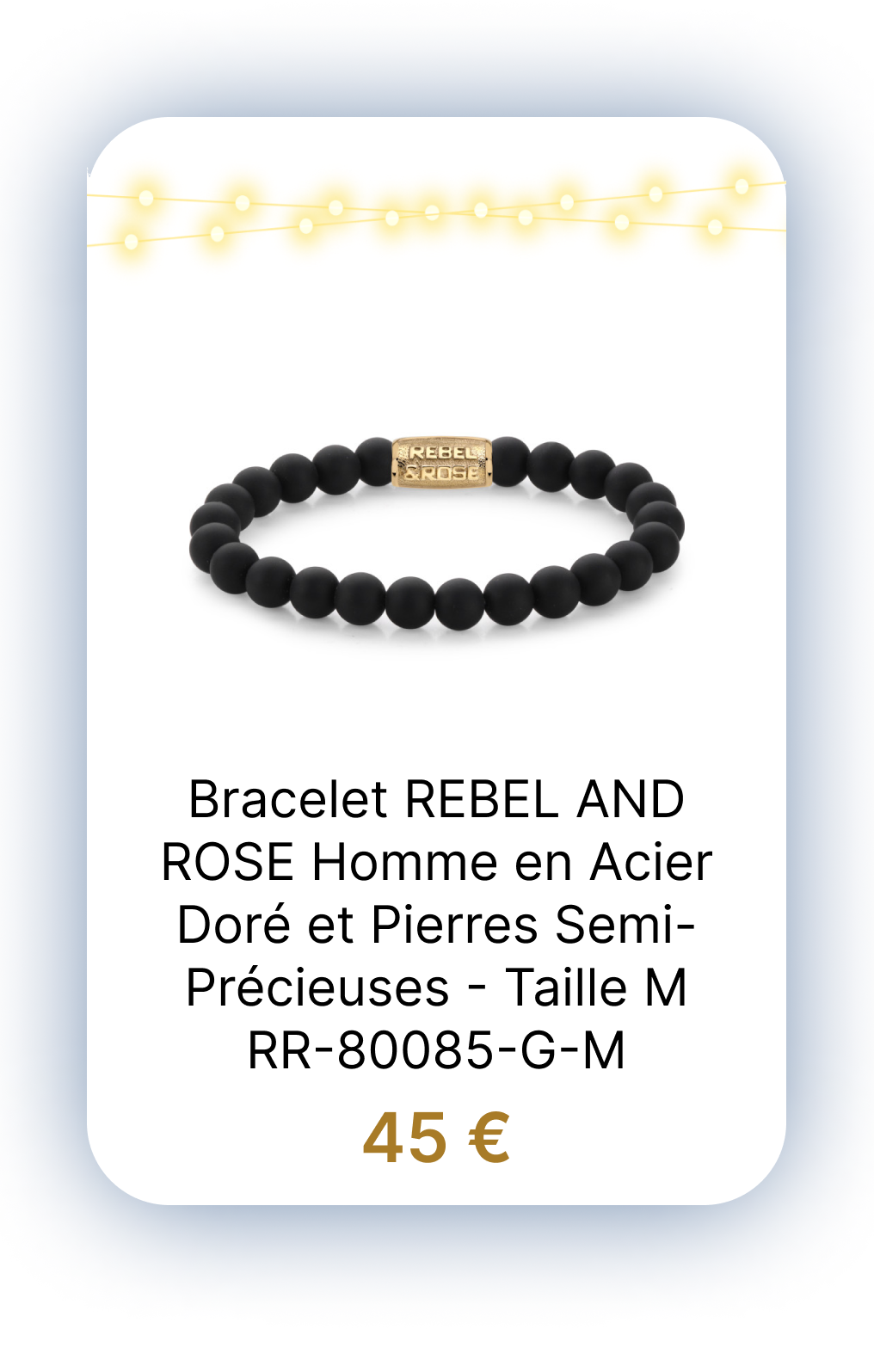 Bracelet REBEL AND ROSE Homme en Acier Doré et Pierres Semi-Précieuses - Taille M - RR-80085-G-M.png