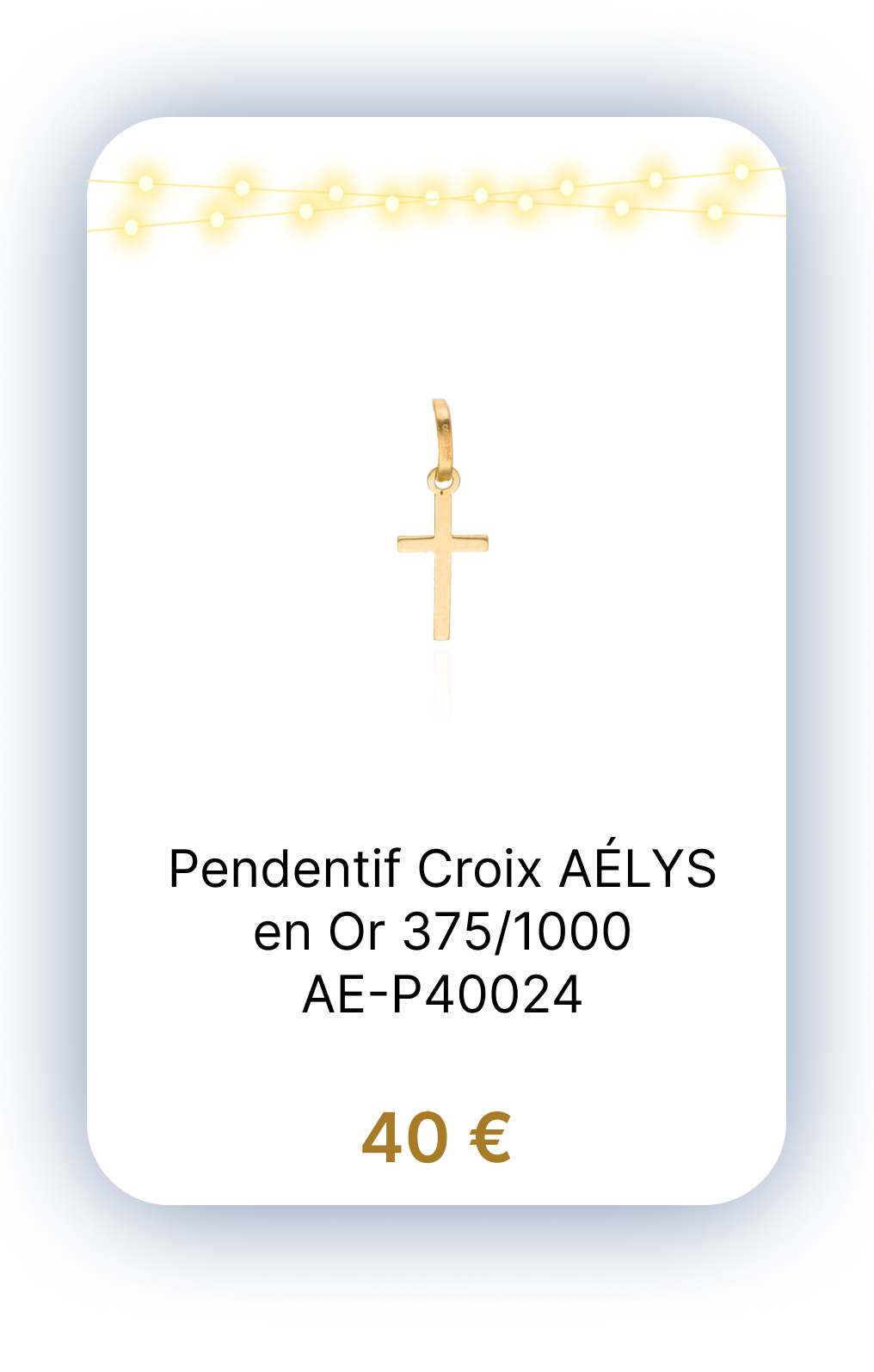 Pendentif Croix AÉLYS en Or 375-1000 - AE-P40024.png