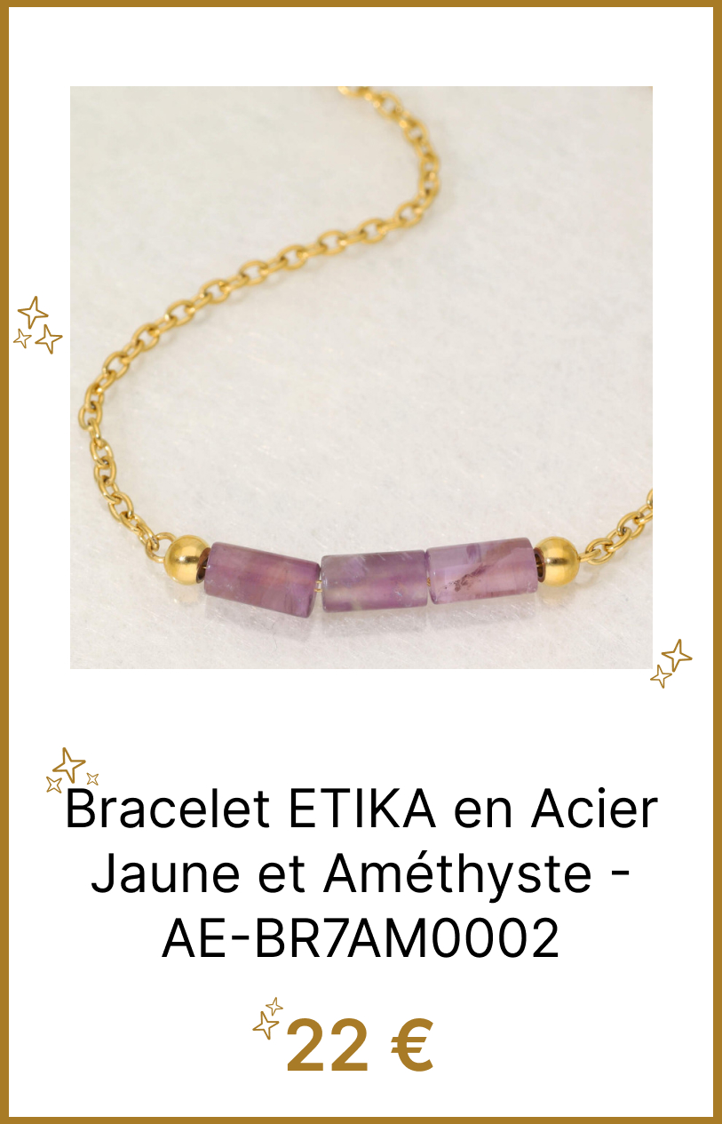 bracelet-ETIKA-acier-amethyste