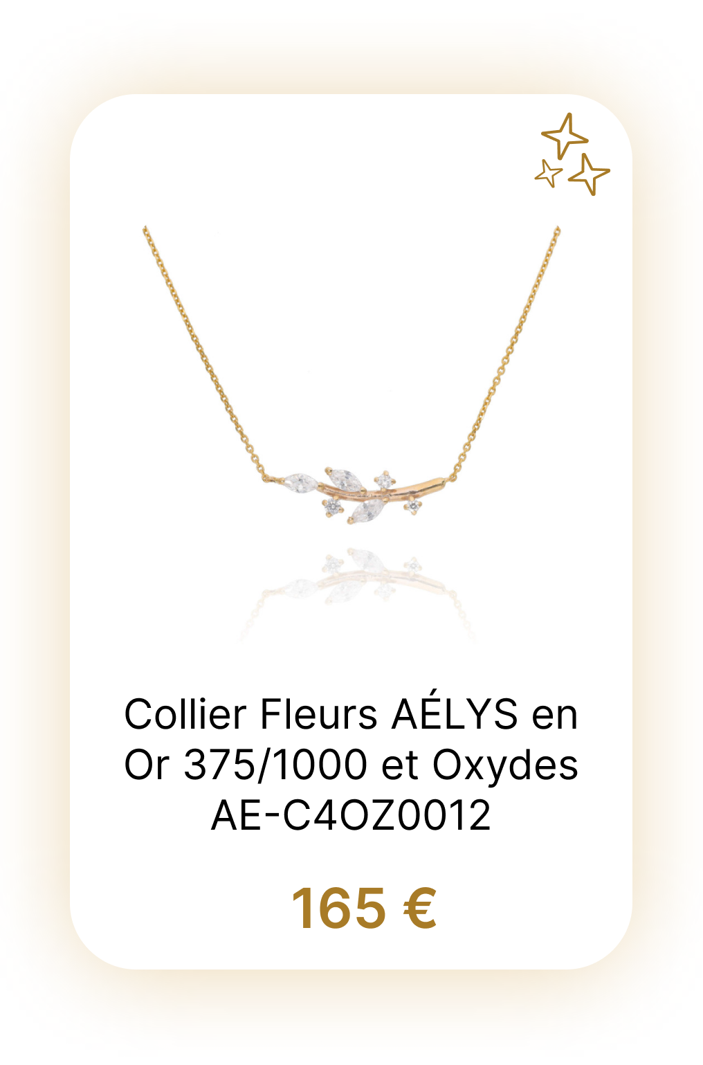 Collier Fleurs AÉLYS en Or 375-1000 et Oxydes - AE-C4OZ0012.png