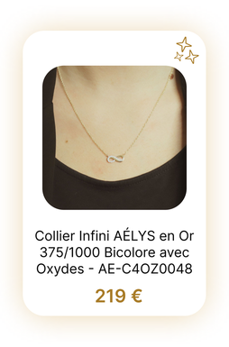Collier Infini AÉLYS en Or 375-1000 Bicolore avec Oxydes - AE-C4OZ0048.png